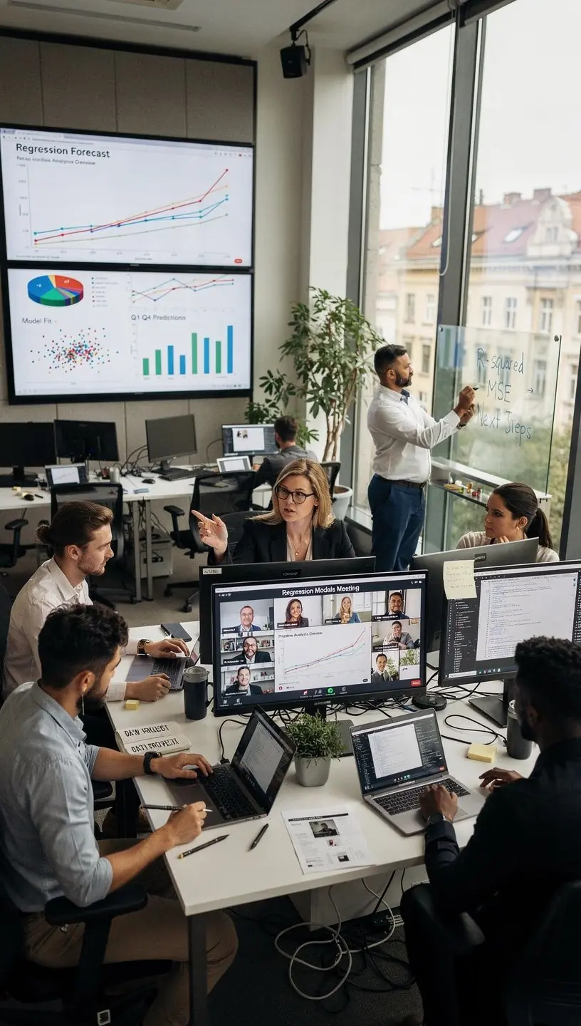 Adatvizualizációs diagram, amely a modellezési folyamat különböző lépéseit mutatja be.