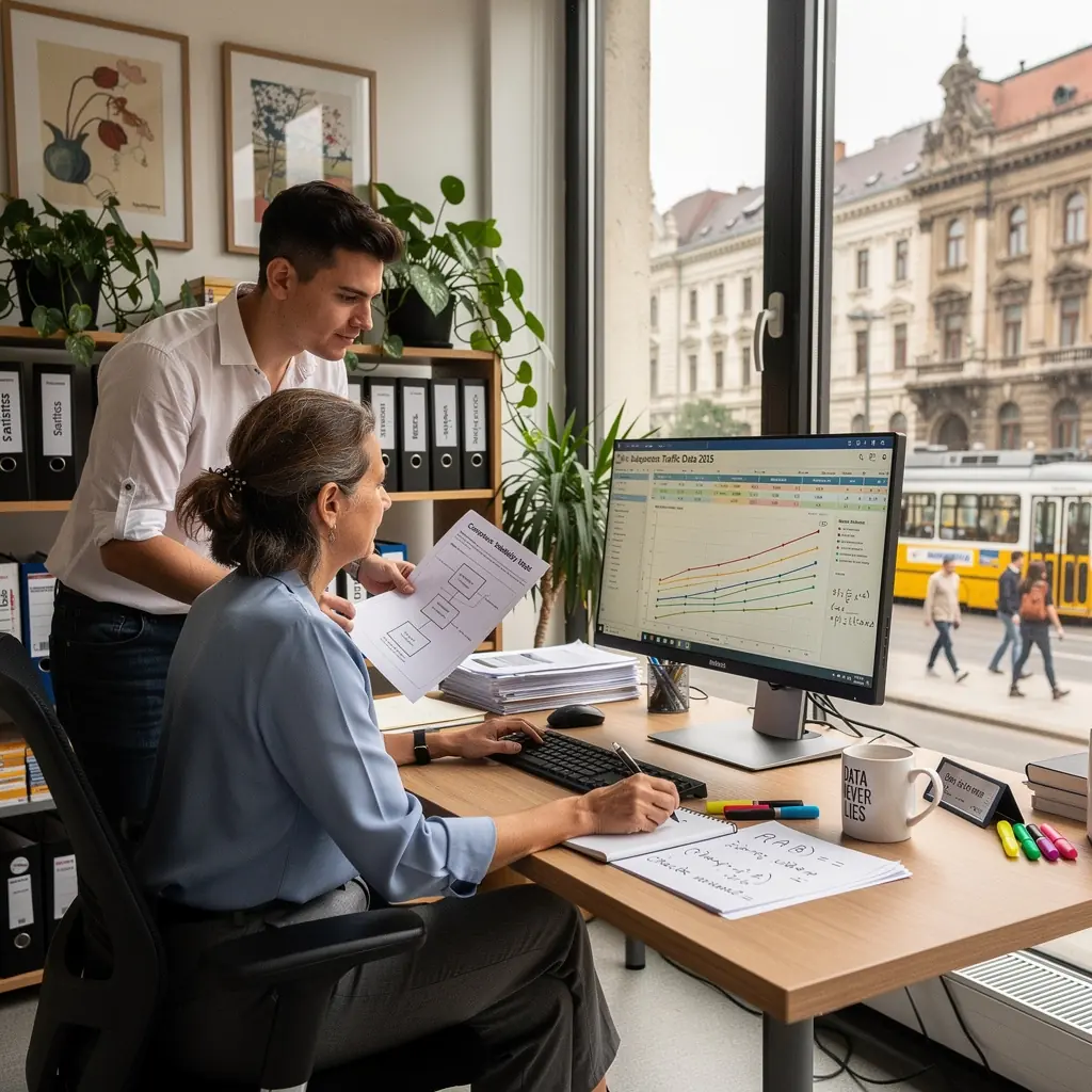 Adatvizualizációs diagram, amely a modellezési folyamat különböző lépéseit mutatja be.